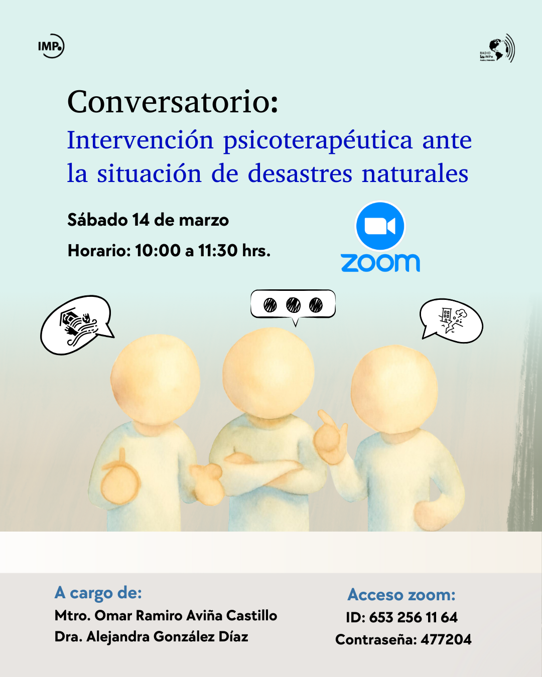 Conversatorio: Intervención Psicoterapéutica ante la situación de desastres naturales